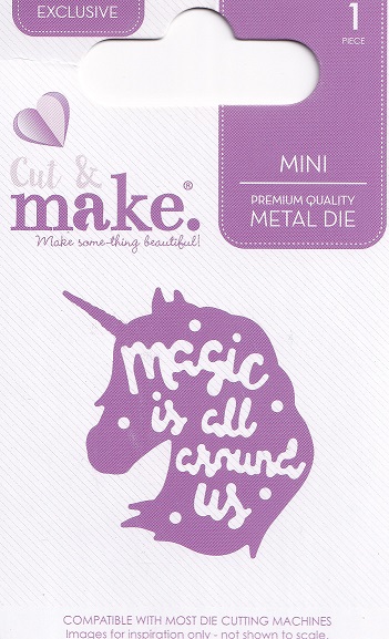 cut & make mini fantasy die unicorn magic is all around us