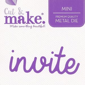 cut & make mini sentiment die invite
