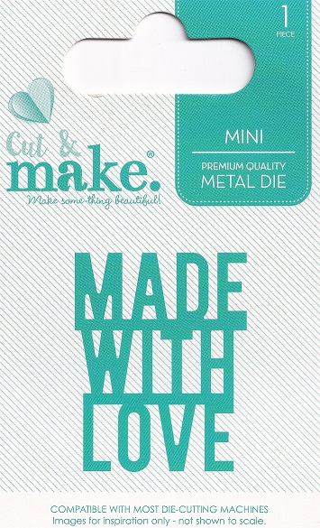 cut & make mini sentiment die made with love