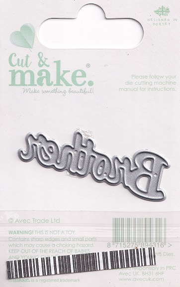 cut & make mini sentiment dies brother (green scroll)