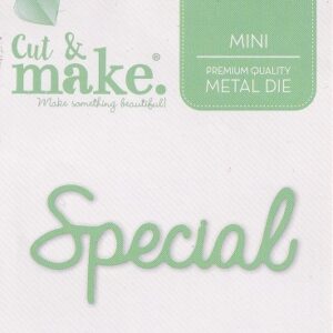 cut & make mini sentiment dies special (green scroll)