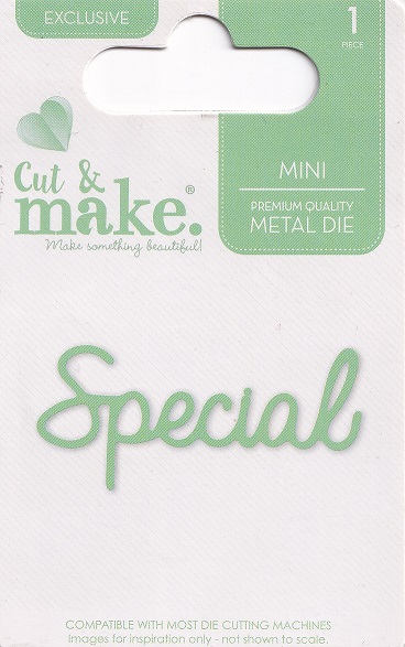 cut & make mini sentiment dies special (green scroll)