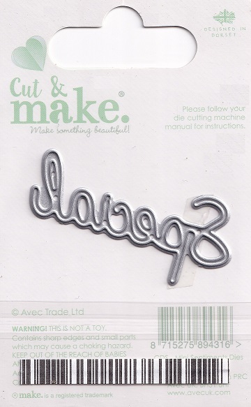cut & make mini sentiment dies special (green scroll)