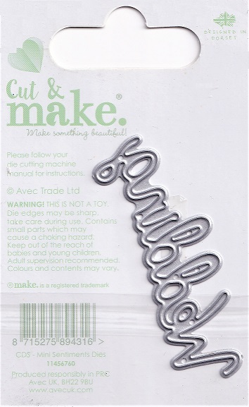 cut & make mini sentiment dies wedding (green)