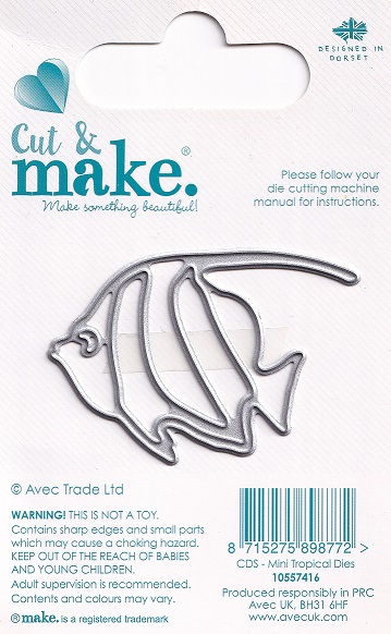 cut & make mini tropical dies angelfish