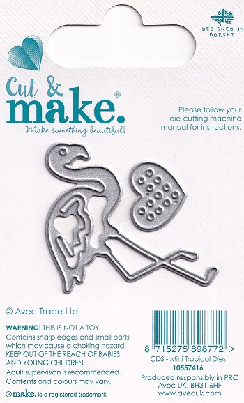 cut & make mini tropical dies flamingo