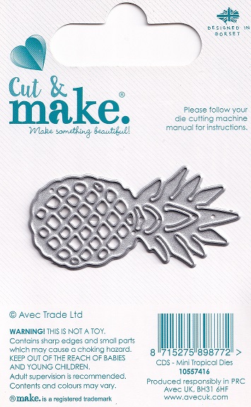 cut & make mini tropical dies pineapple