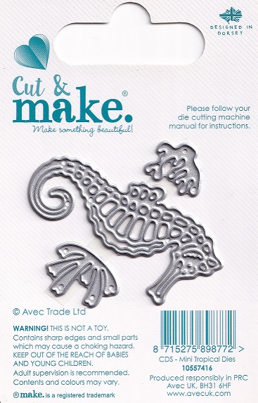 cut & make mini tropical dies seahorse