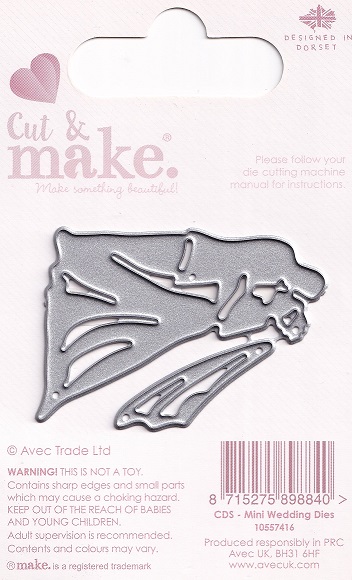 cut & make mini wedding dies bride & groom