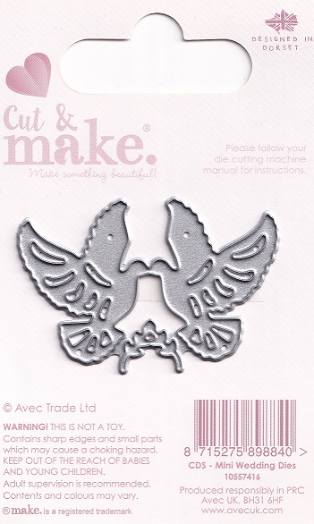 cut & make mini wedding dies doves