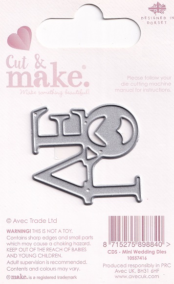 cut & make mini wedding dies love