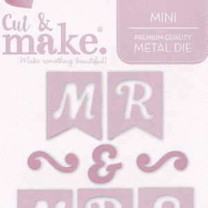 cut & make mini wedding dies mr & mrs bunting