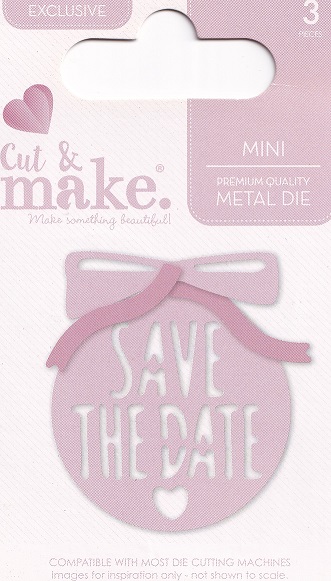 cut & make mini wedding dies save the date bauble
