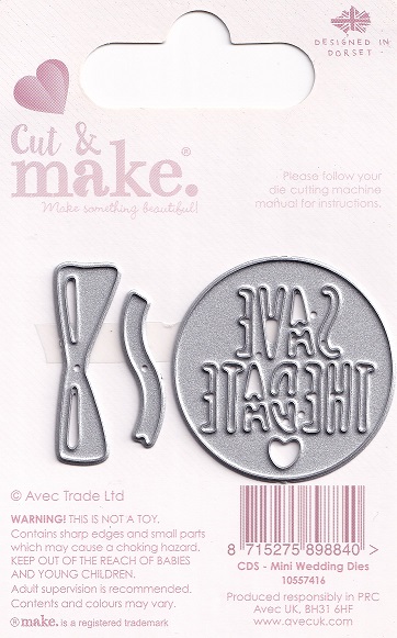 cut & make mini wedding dies save the date bauble