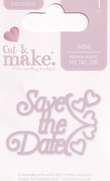 cut & make mini wedding dies save the date
