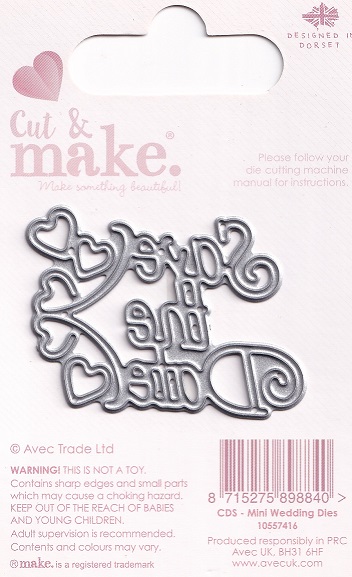 cut & make mini wedding dies save the date