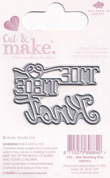 cut & make mini wedding dies tie the knot