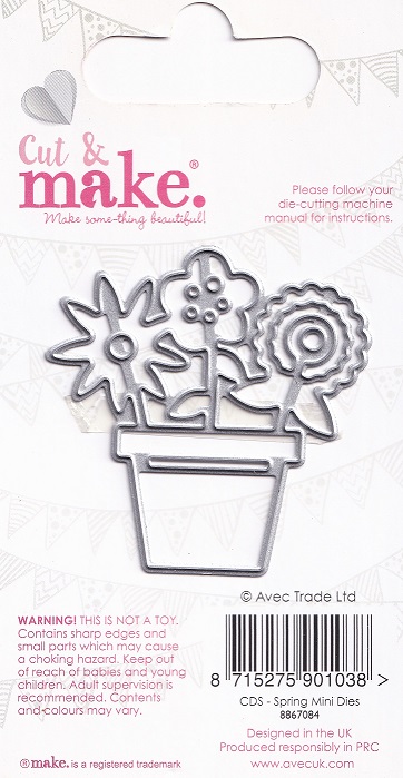 cut & make mothers day dies flower pot