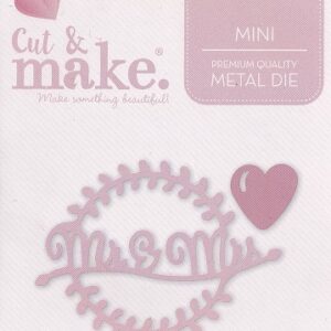 cut & make mini wedding dies mr & mrs wreath
