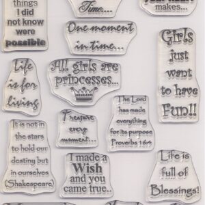 debbi moore designs words of inspiration a5 clear stamp sheet