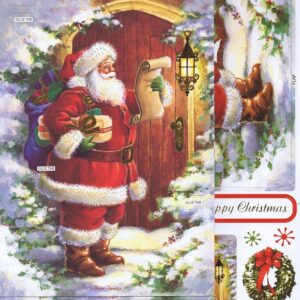 docrafts a5 foiled decoupage card kit father christmas