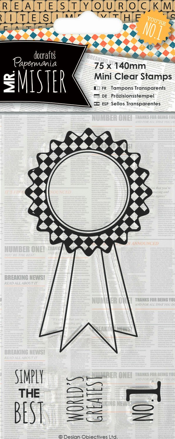 docrafts mr mister mini clear stamps rosette