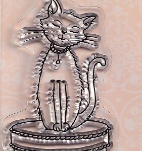 docrafts pampered pet sitting pretty clear stamp