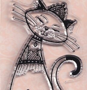 docrafts pampered pets queen of cats stamp