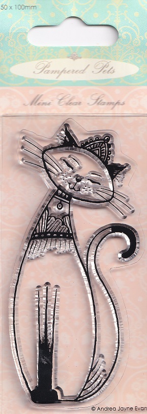 docrafts pampered pets queen of cats stamp
