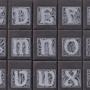 ge classic upper case alphabet rubber stamp set