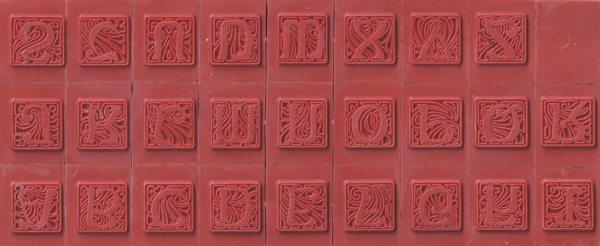 ge classic upper case alphabet rubber stamp set