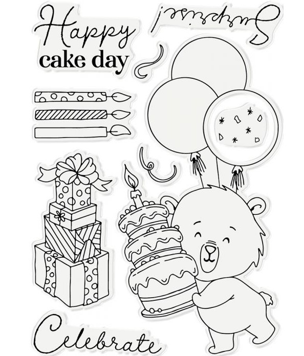 gemini birthday balloons stamp & die set