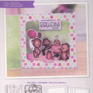 gemini birthday bears box stamp & die set