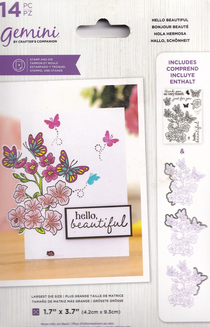 gemini hello beautiful stamp & die set