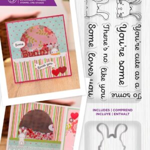 gemini peek a boo bunny stamp & die set