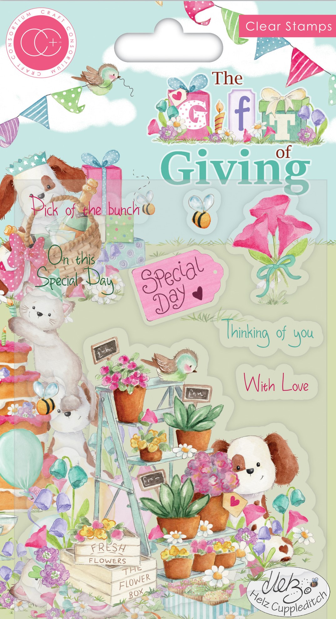 craft consortium the gift of giving pick of the bunch clear stamps