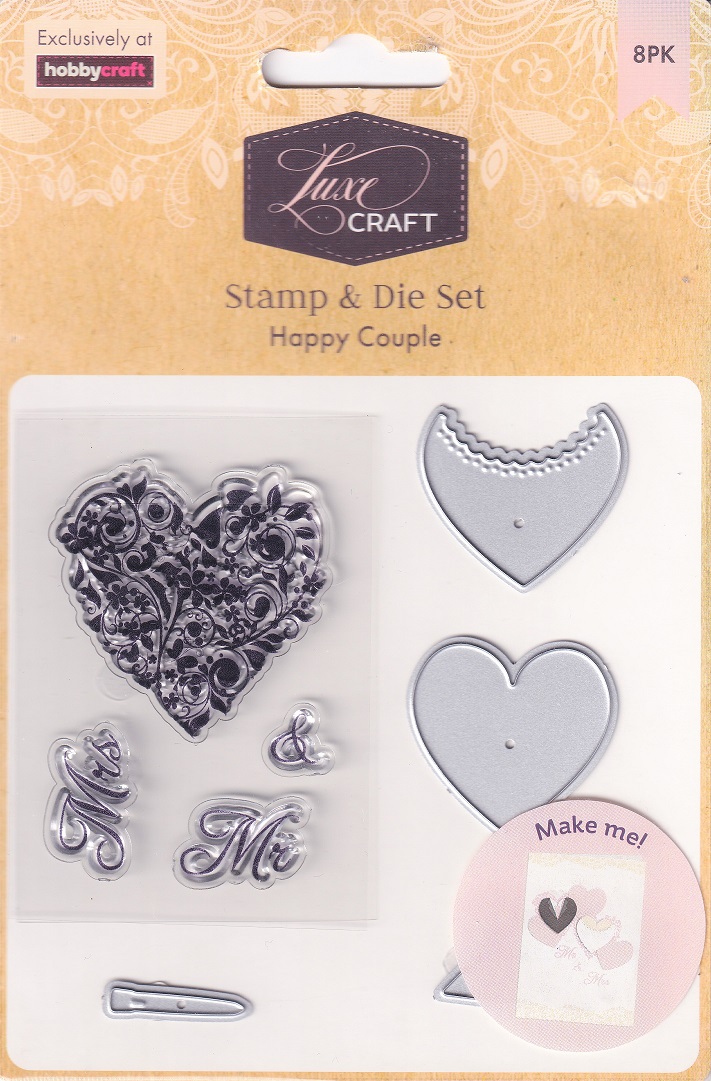 hobbycraft luxe craft stamp & die set happy couple