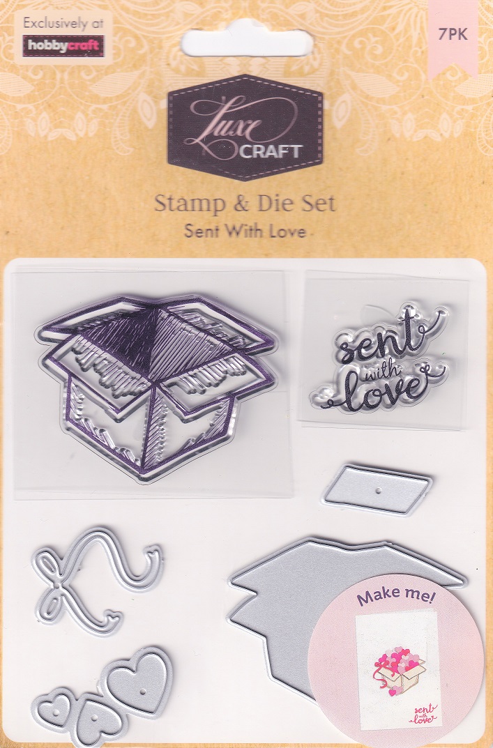 hobbycraft luxe craft stamp & die set sent with love