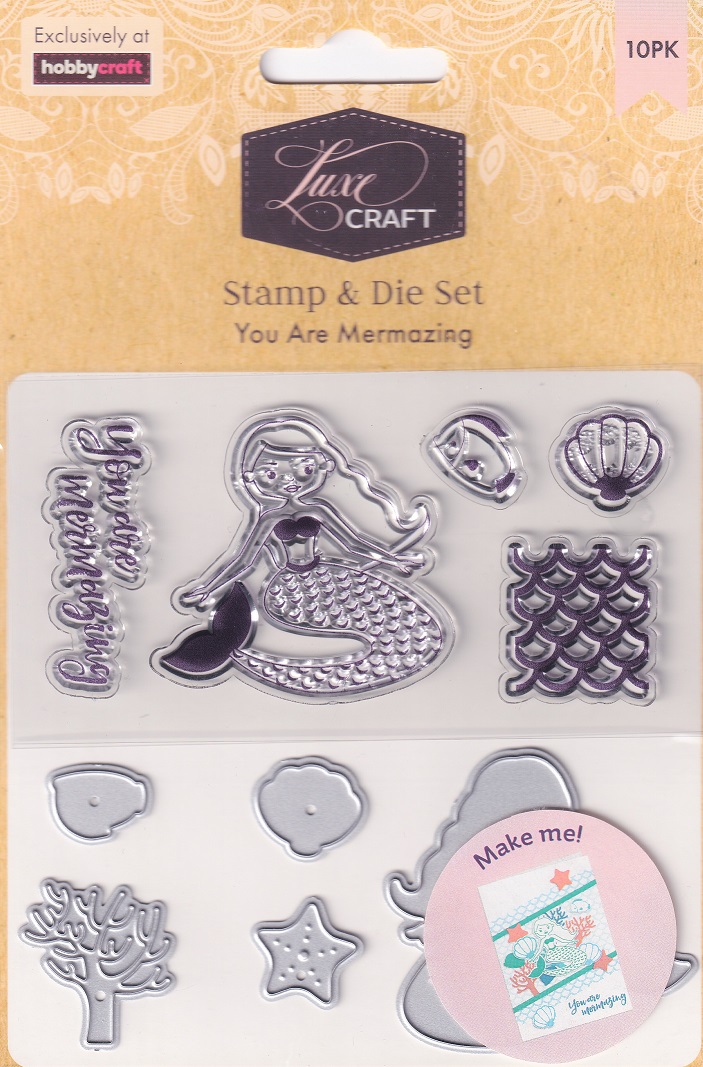 hobbycraft luxe craft stamp & die set you are mermazing