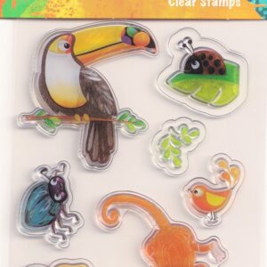jojo's jungle a6 clear stamps monkey