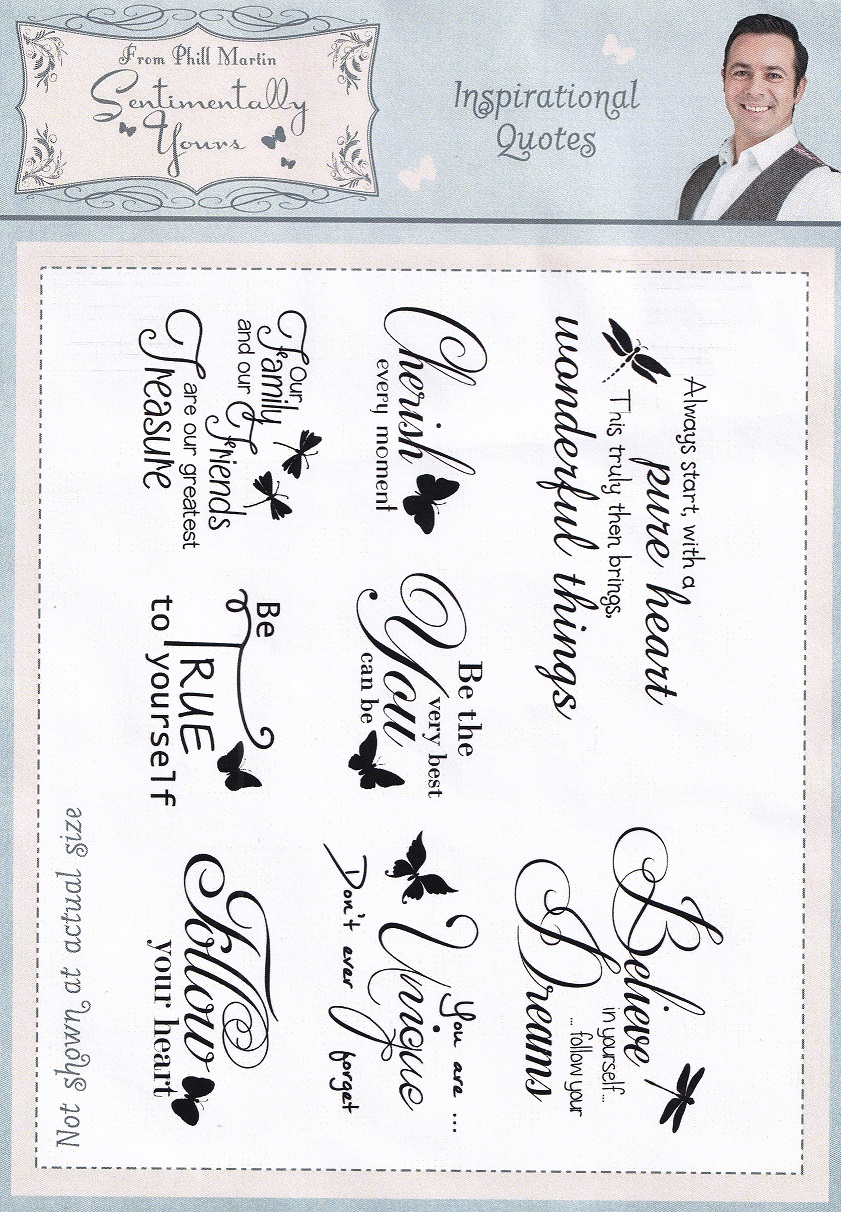 phil martin sentimentally yours inspirational quotes acrylic stamps