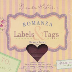 plaid brenda walton labels & tags rubber stamp set