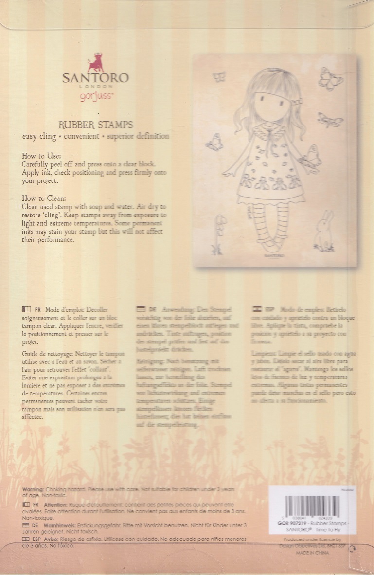 santoro gorjuss time to fly rubber stamps