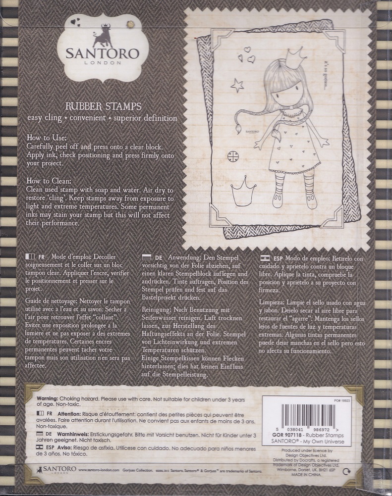 santoro rubber stamp my own universe
