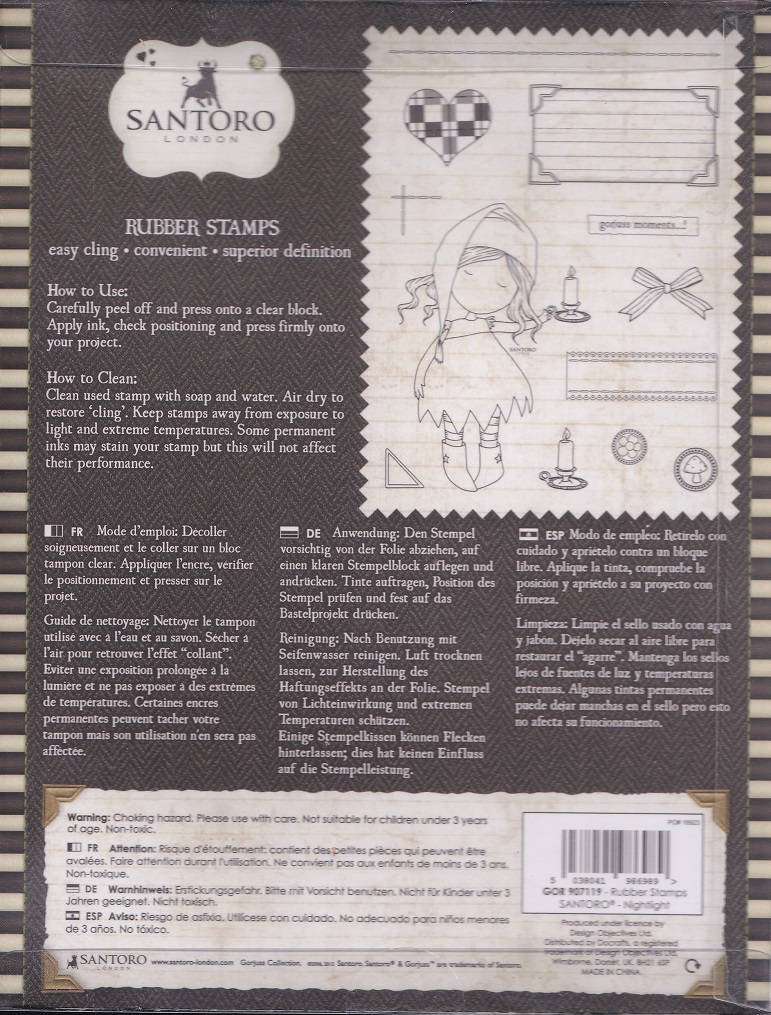 santoro rubber stamp nightlight
