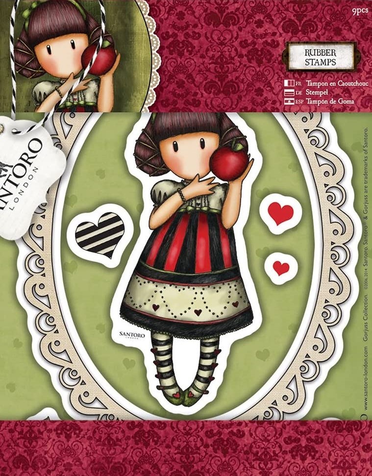 santoro rubber stamps dear apple