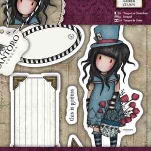 santoro rubber stamps the hatter