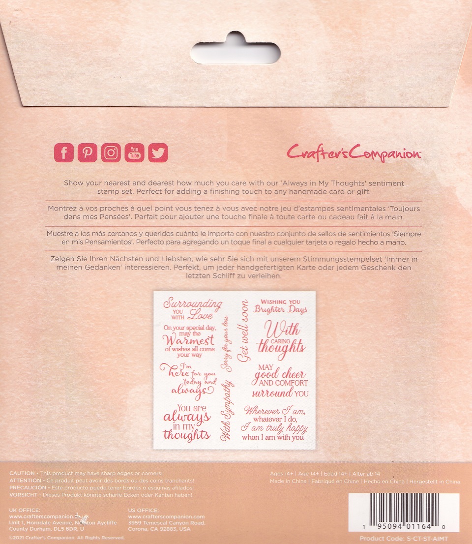 sarah davies signature collection always in my thoughts stamp set