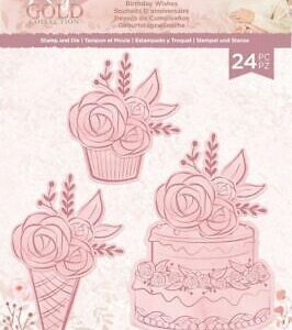 sarah davies signature collection birthday wishes stamp & die set