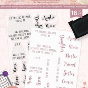sarah davies signature collection interchangeable sentiment stamps
